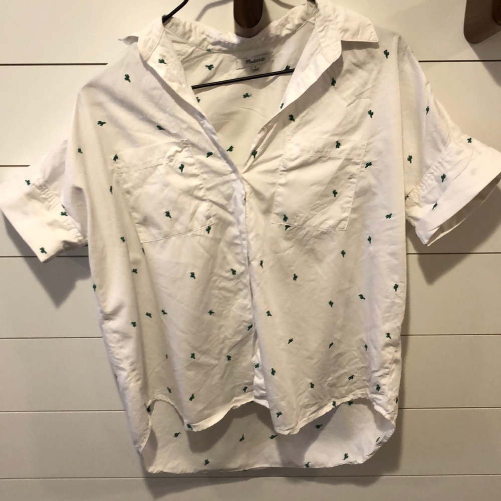 Madewell Courier embroidered cactus